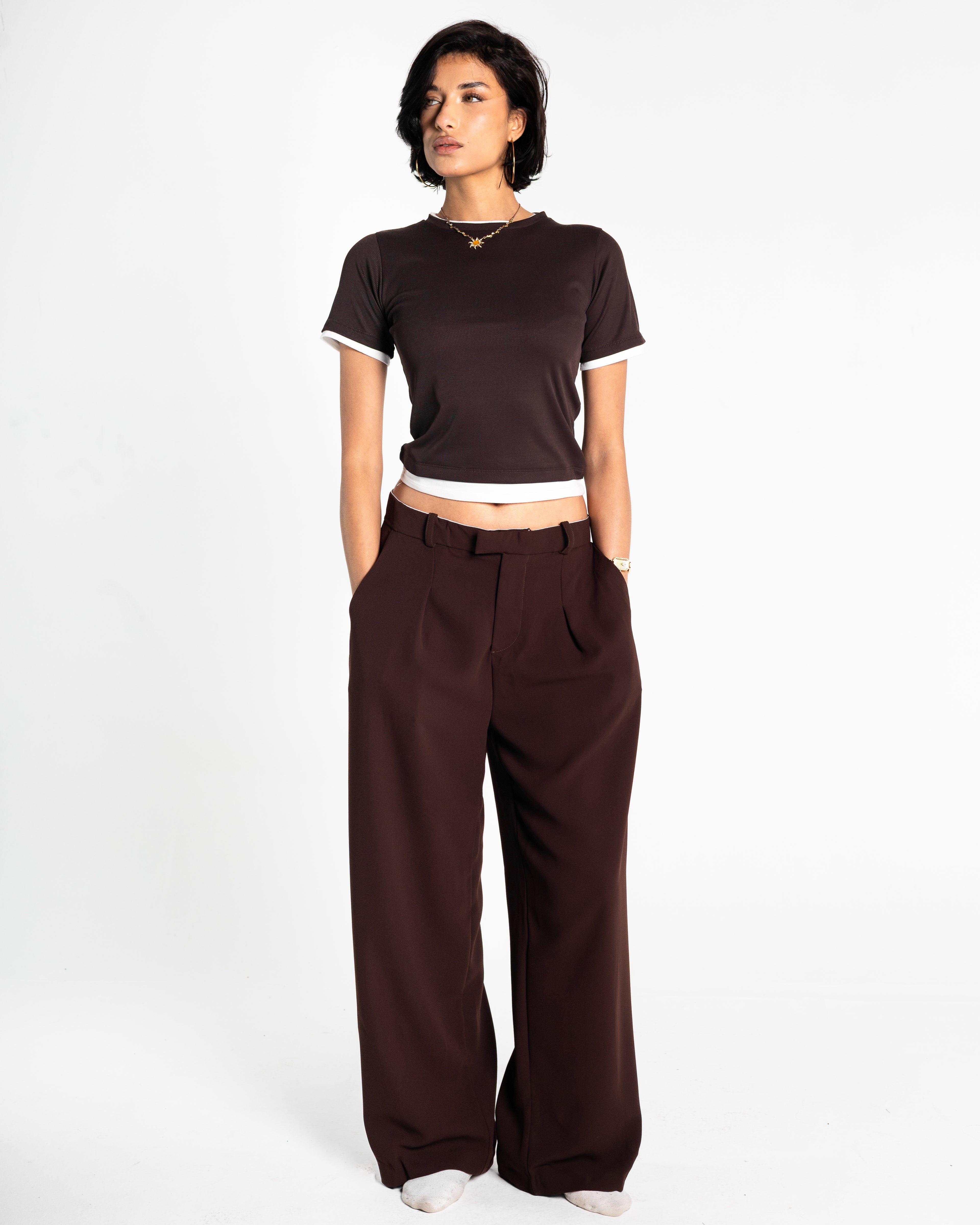 Mimi brown tailored pants