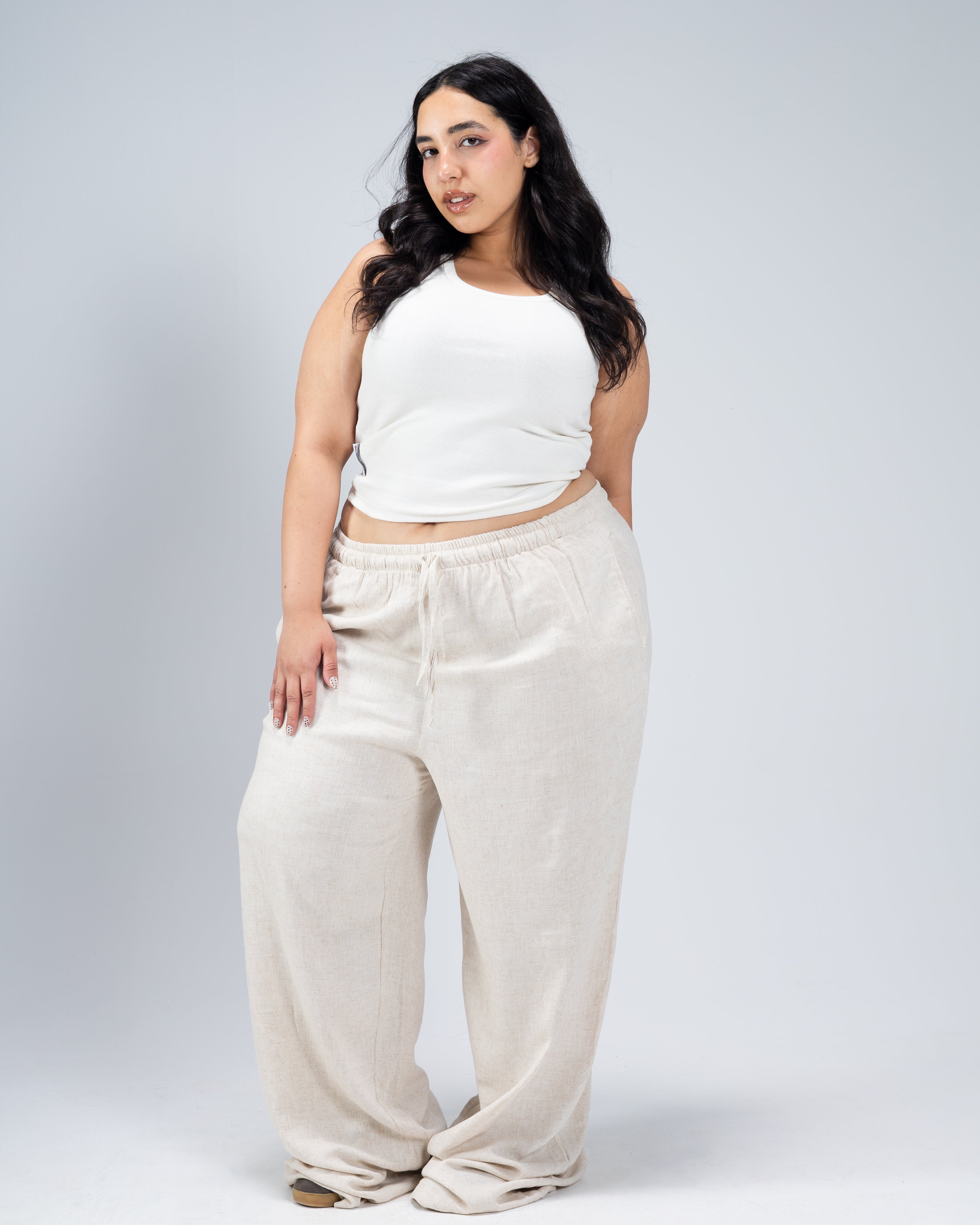 Beige mamie linen