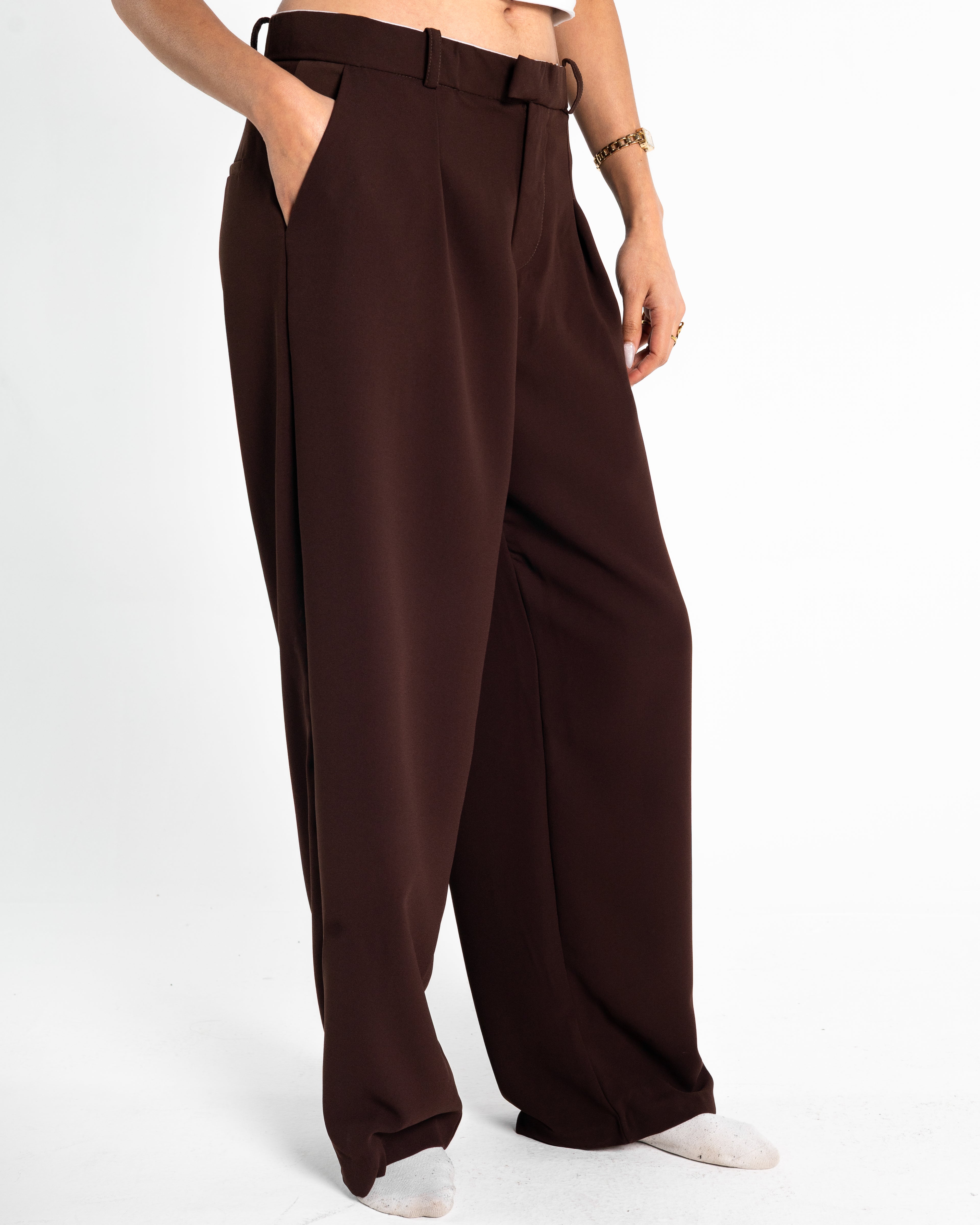 Mimi brown tailored pants