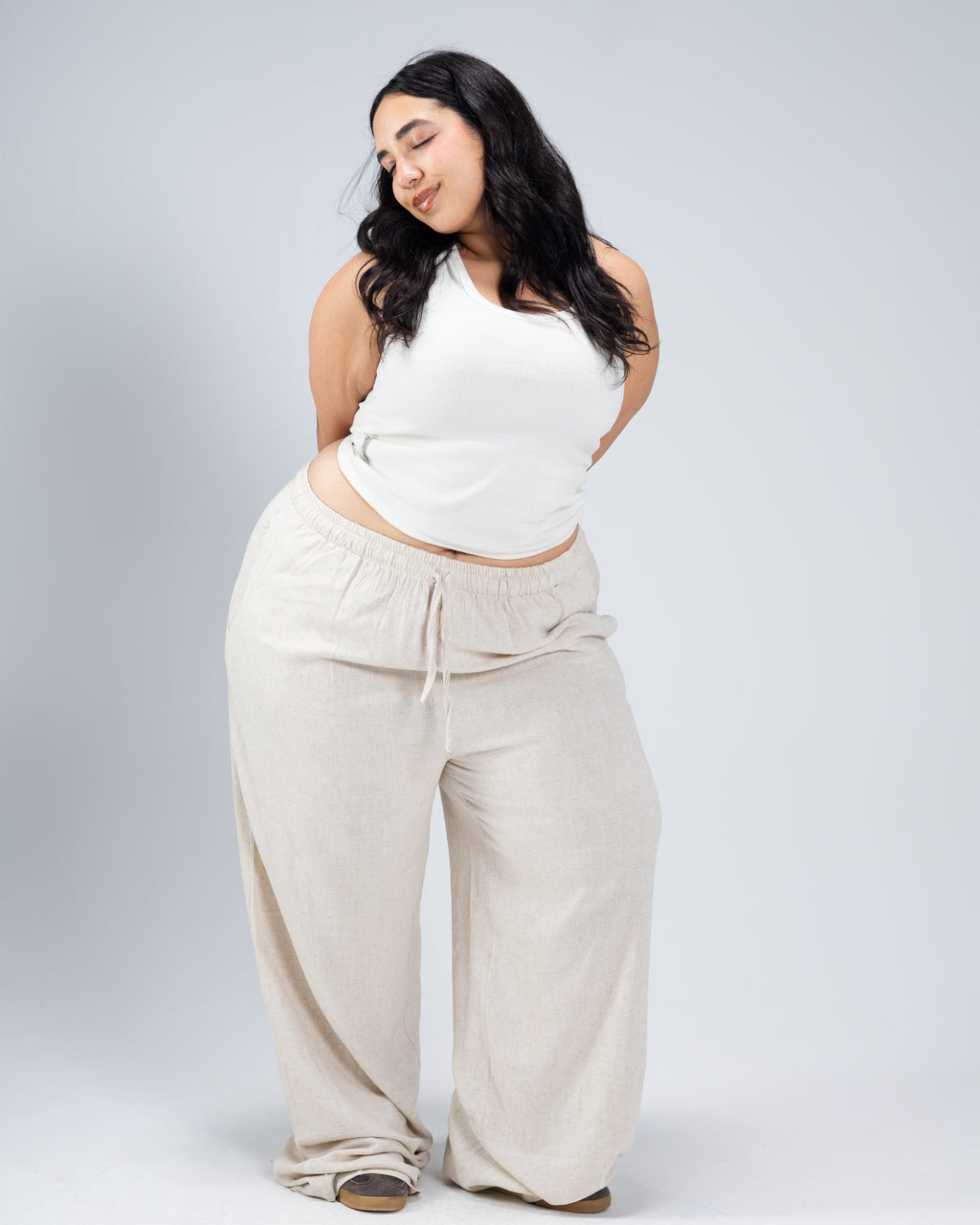 Beige mamie linen