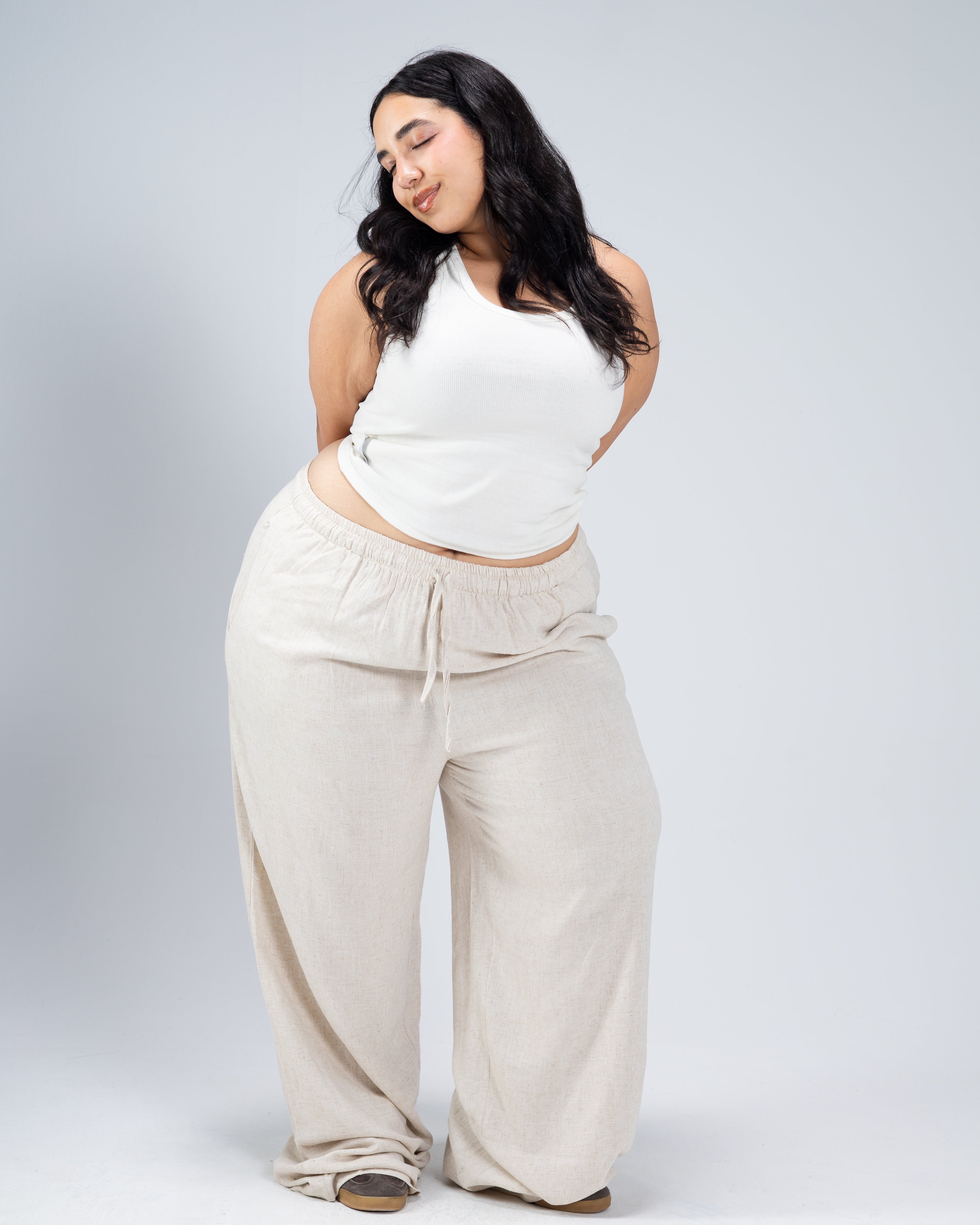 Beige mamie linen