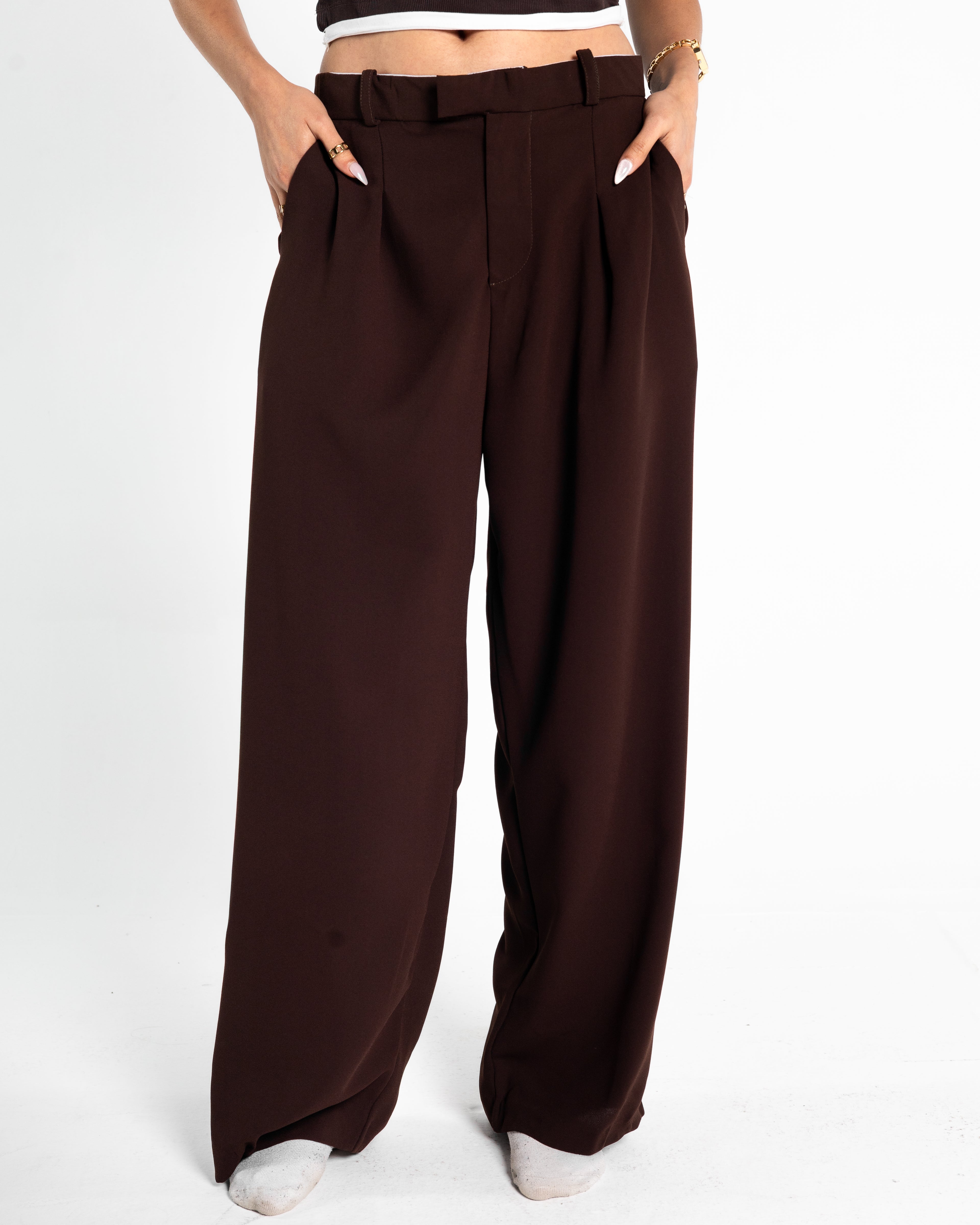 Mimi brown tailored pants
