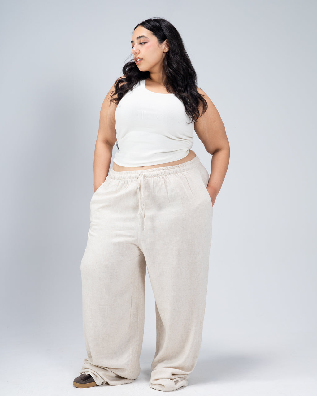 Beige mamie linen