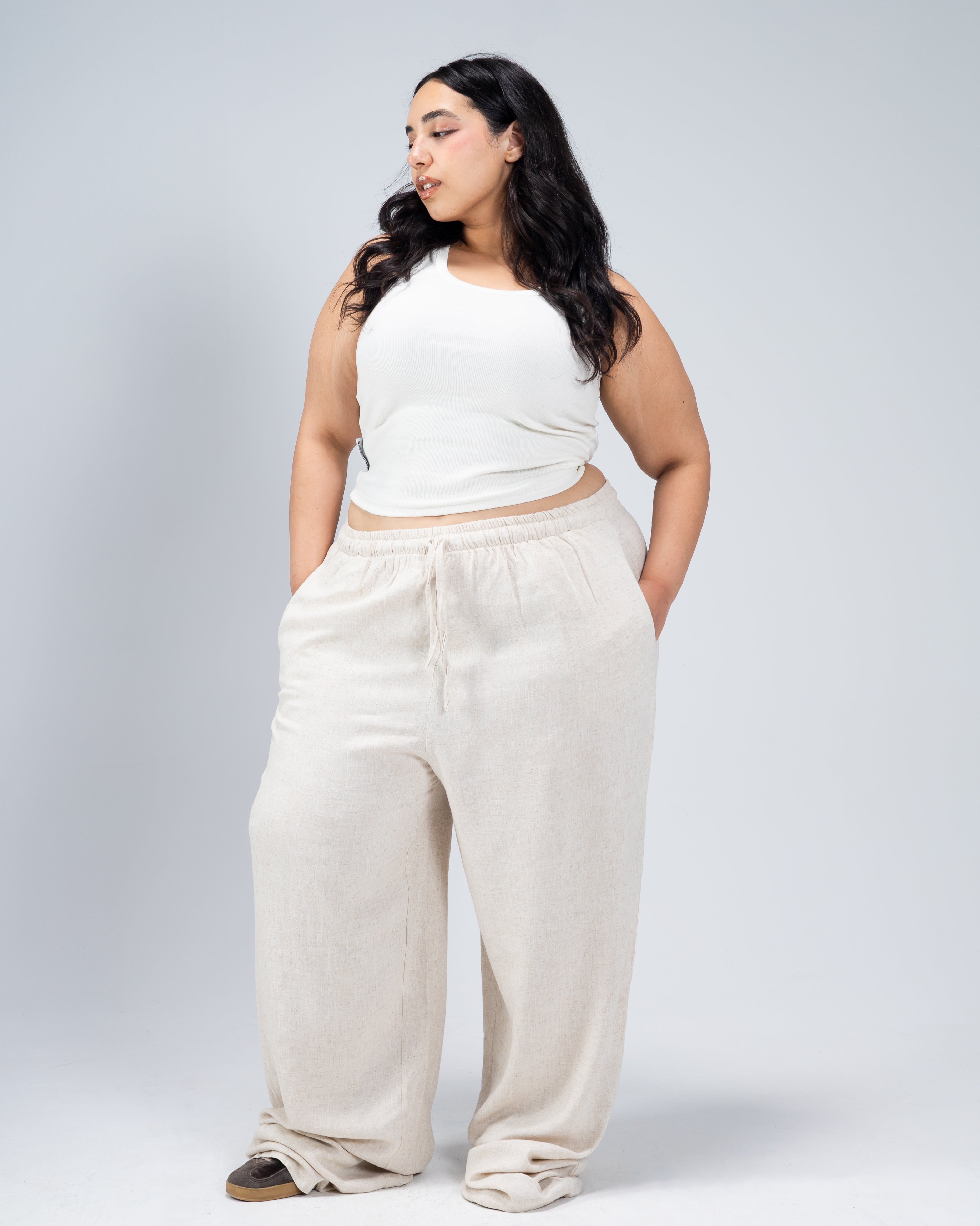Beige mamie linen