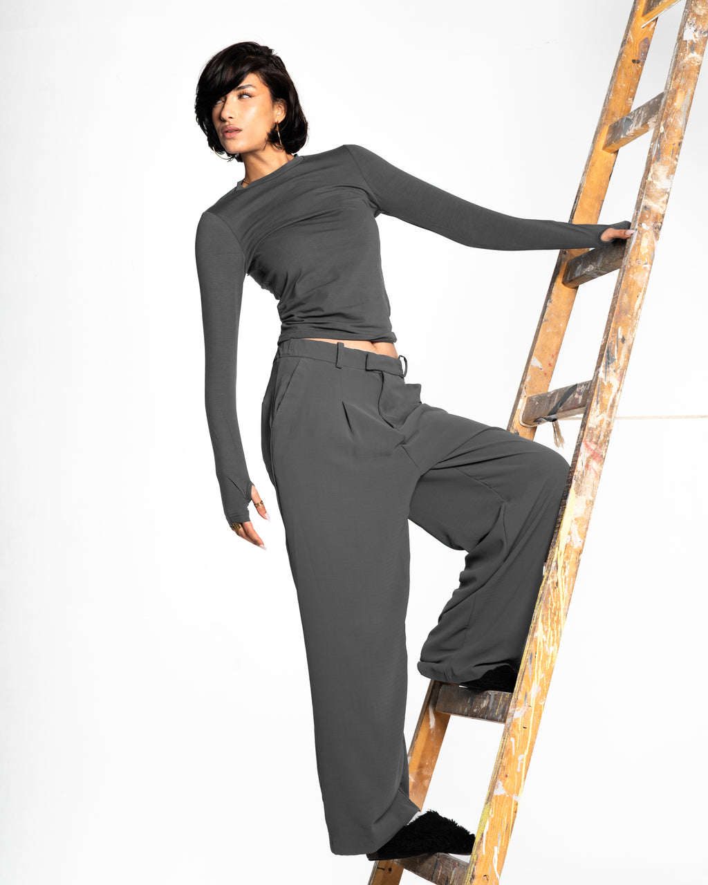 Mimi grey tailored pants