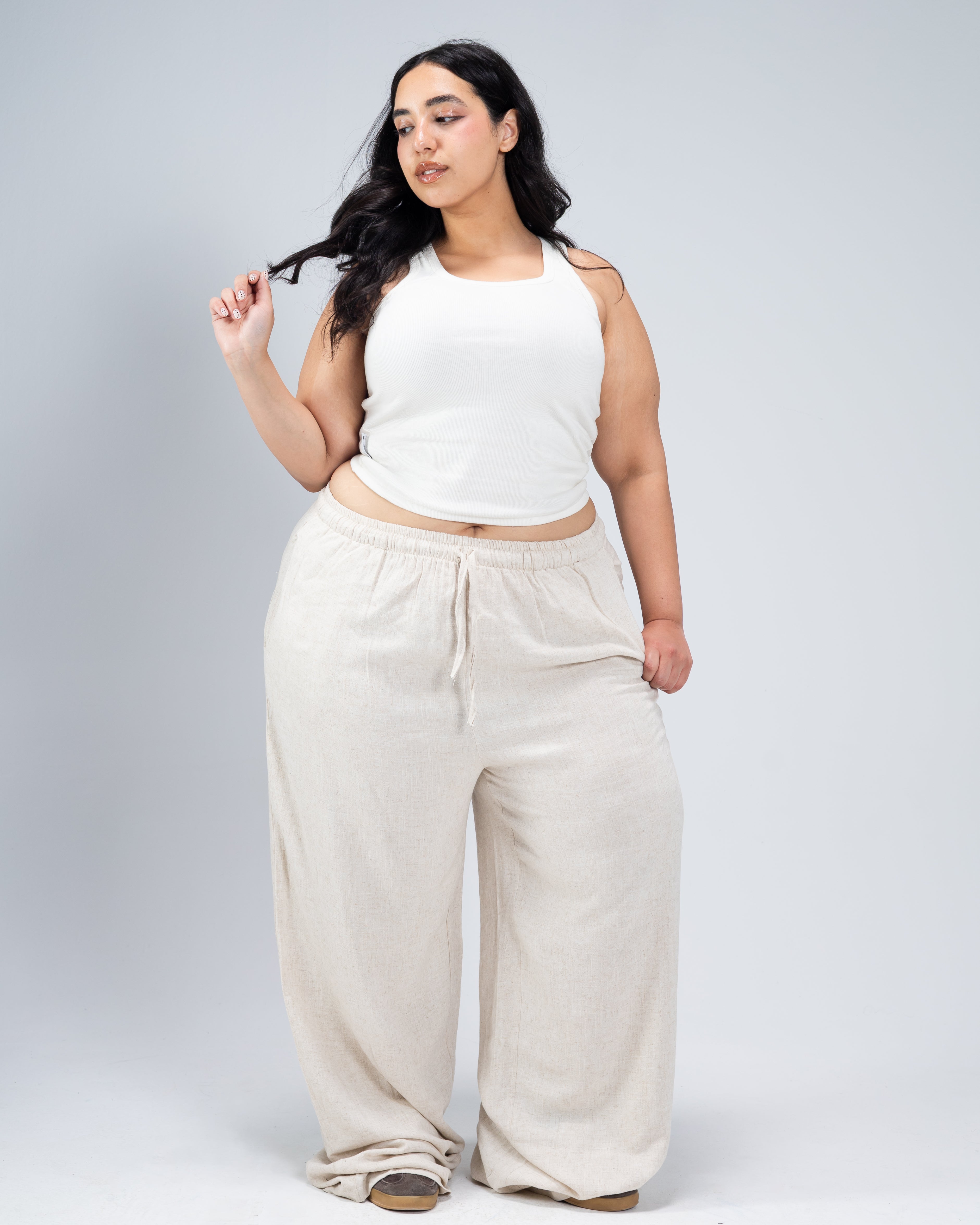 Beige mamie linen