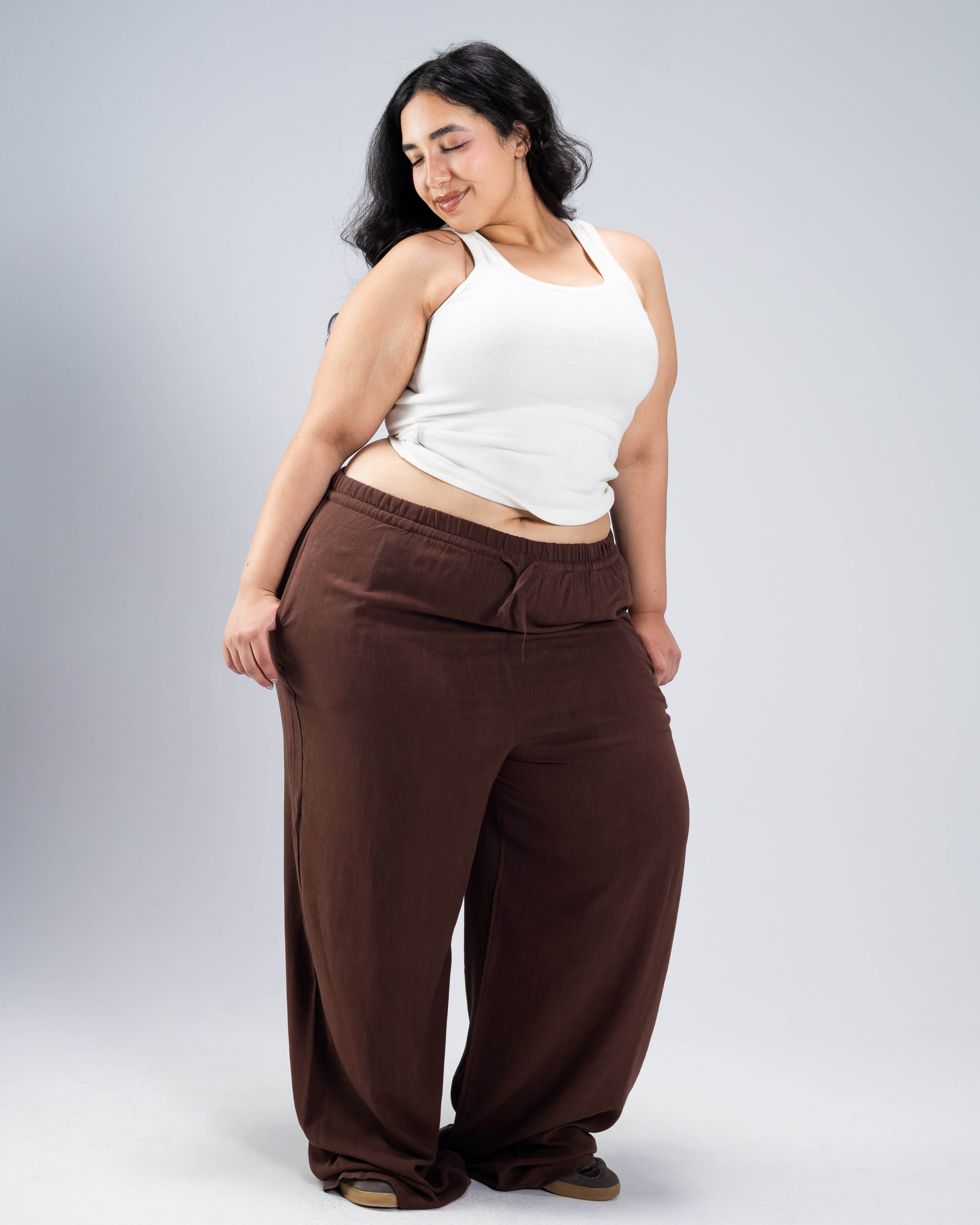 Brown mamie linen