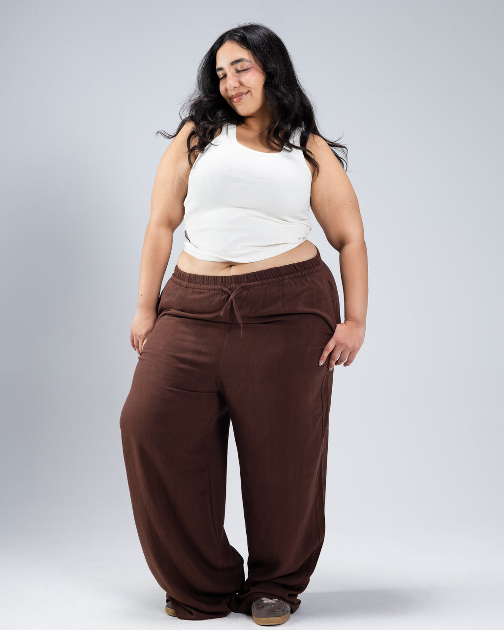 Brown mamie linen