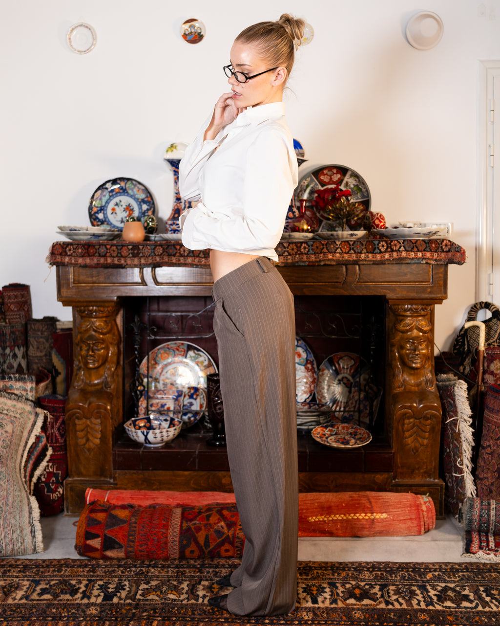 Bibi dark striped pants