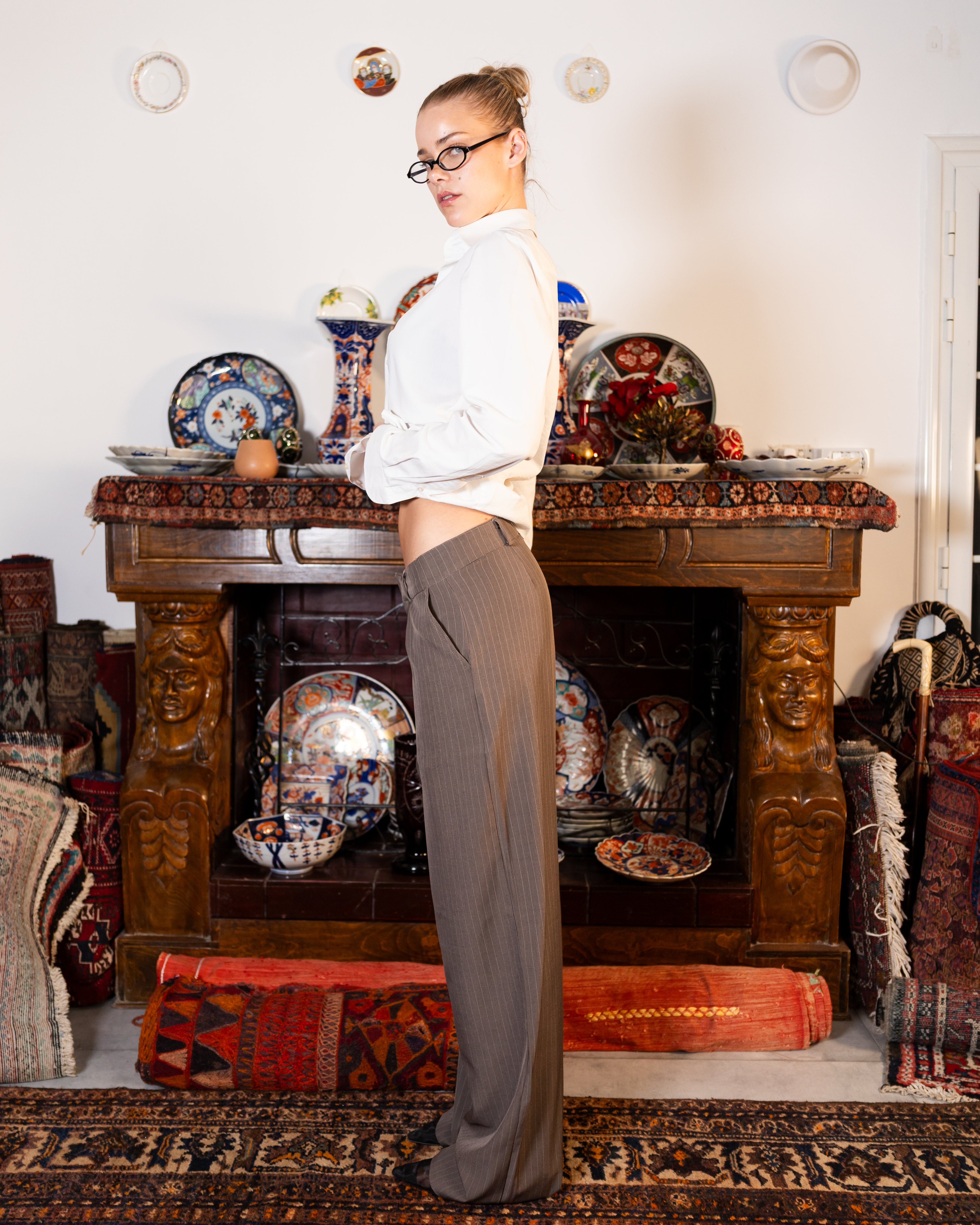 Bibi dark striped pants