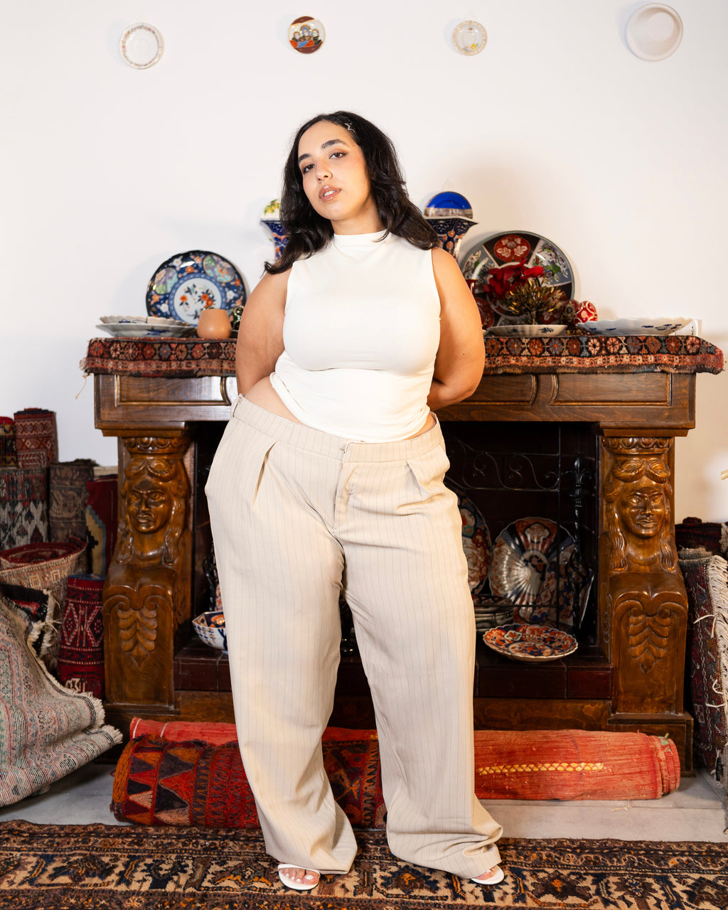 Bibi light striped pants