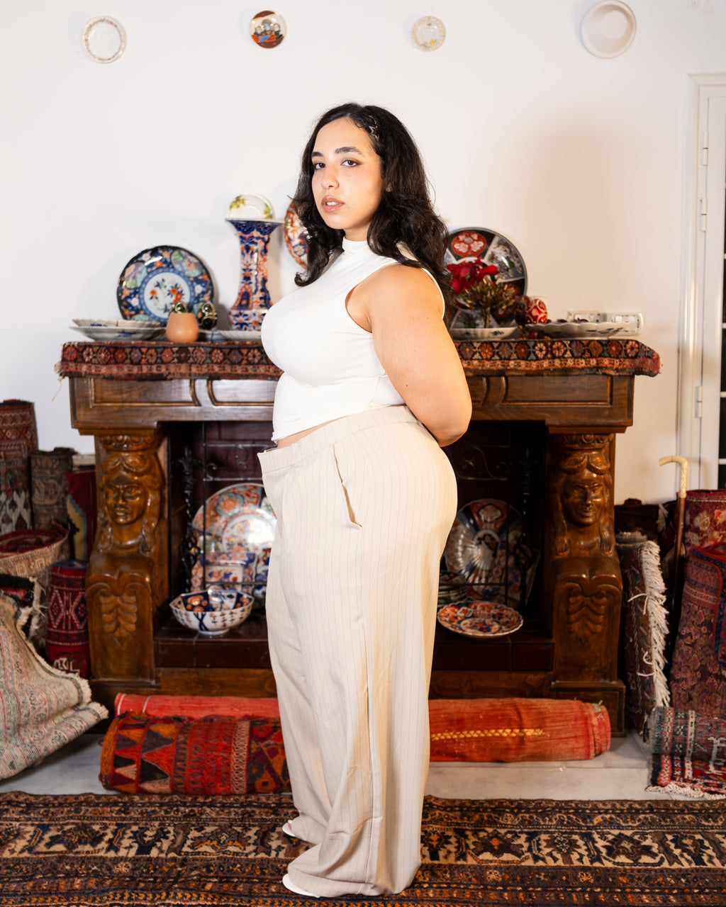 Bibi light striped pants