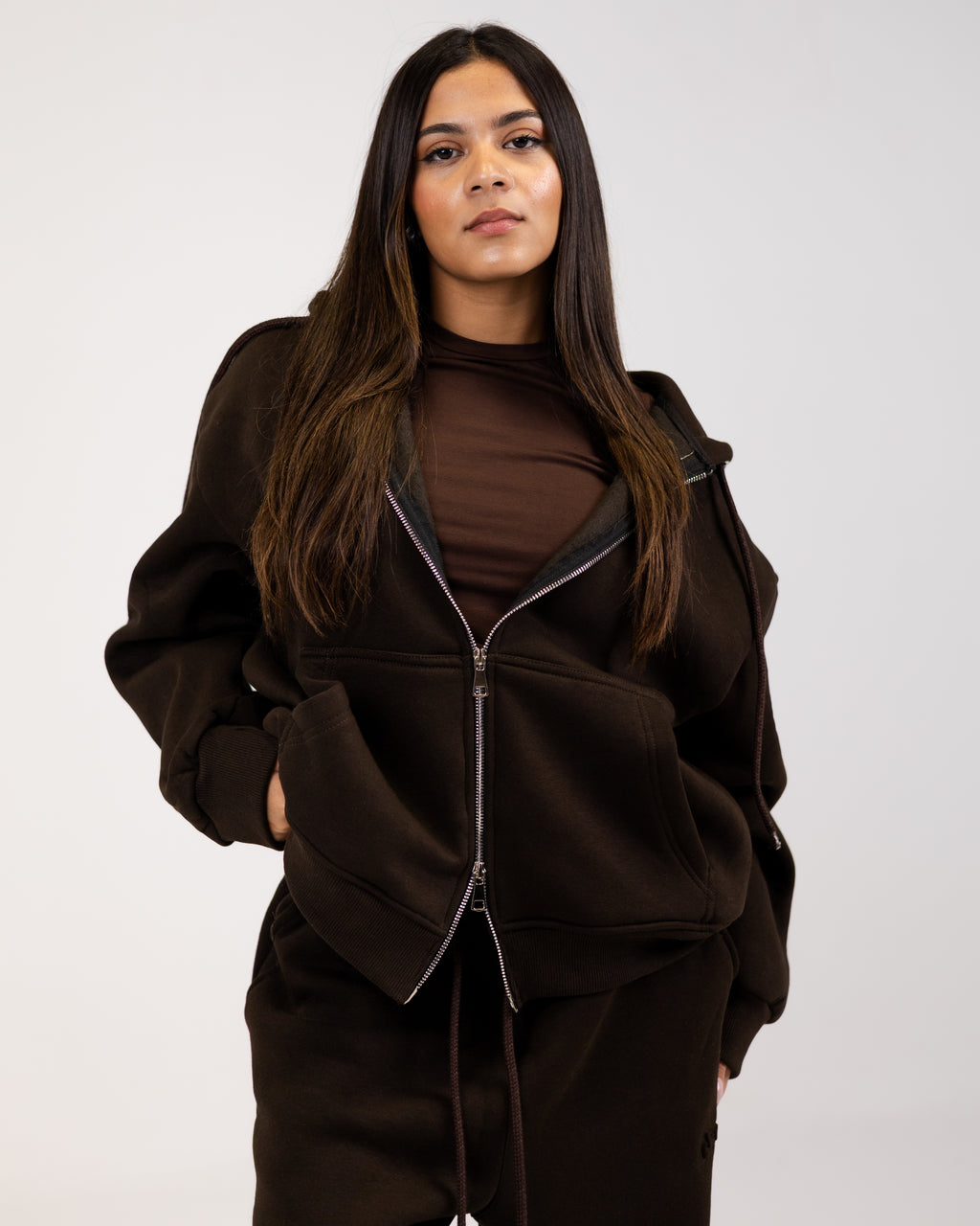 Grand-mere brown zipper