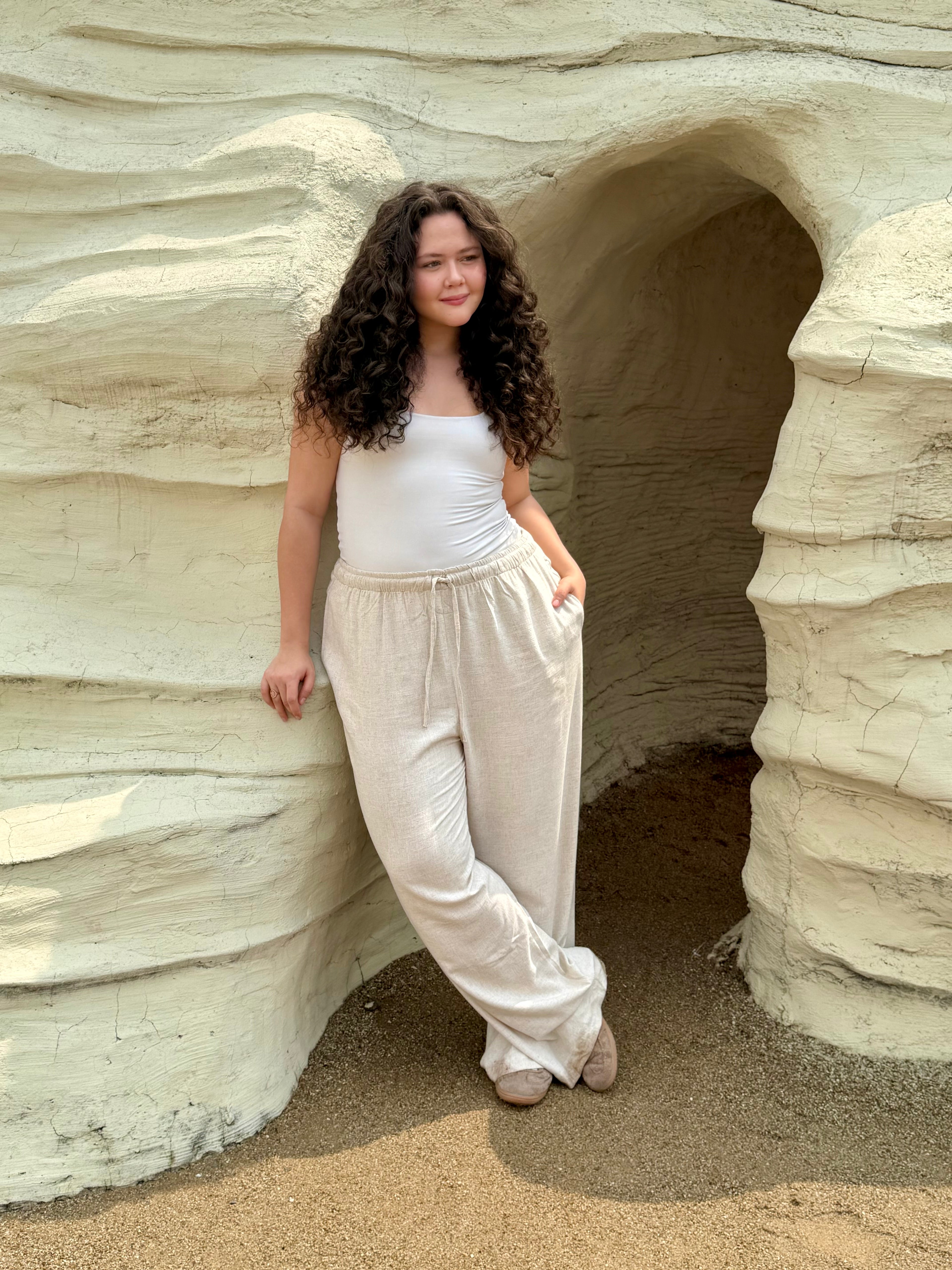 Beige mamie linen