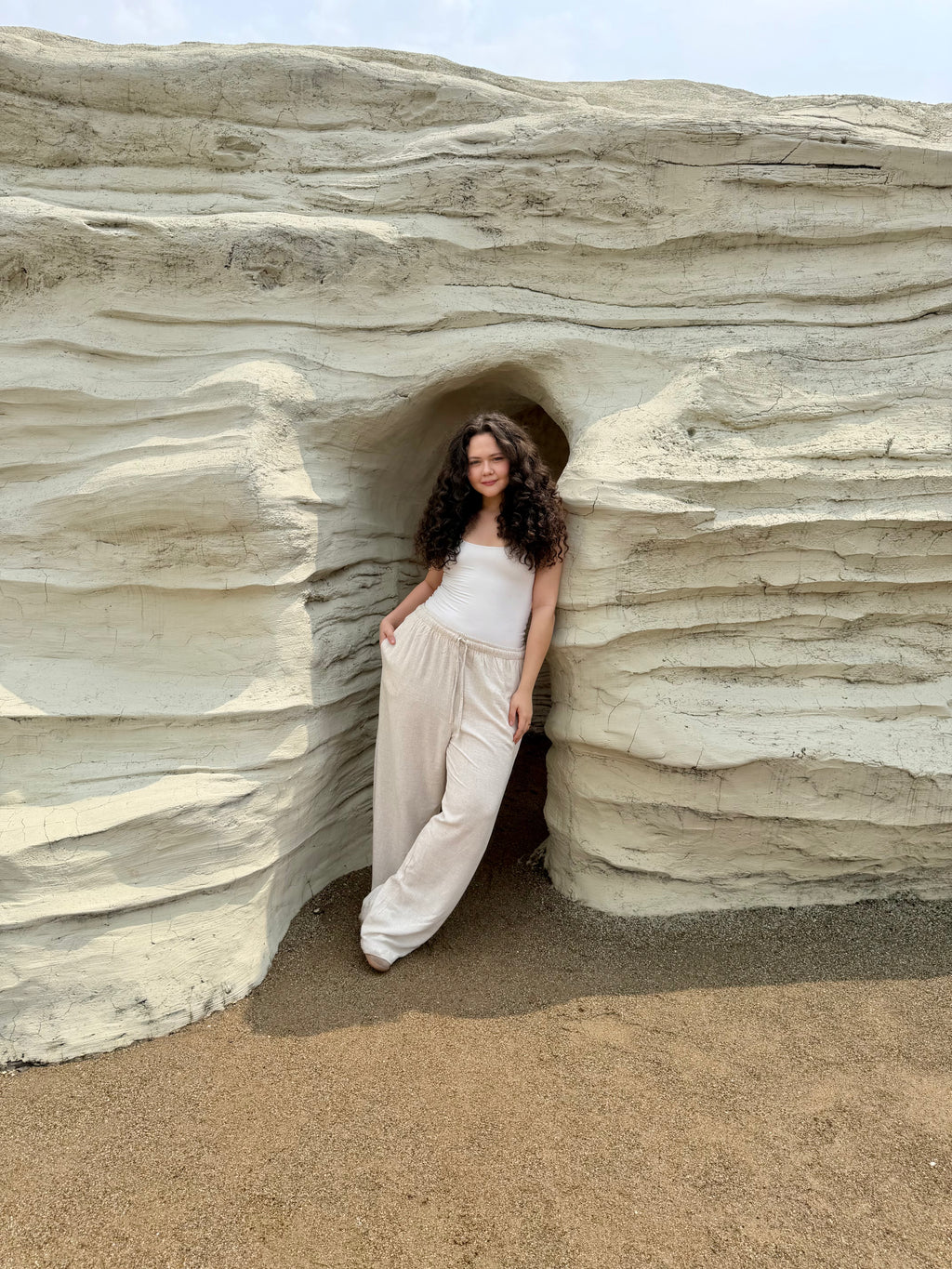 Beige mamie linen