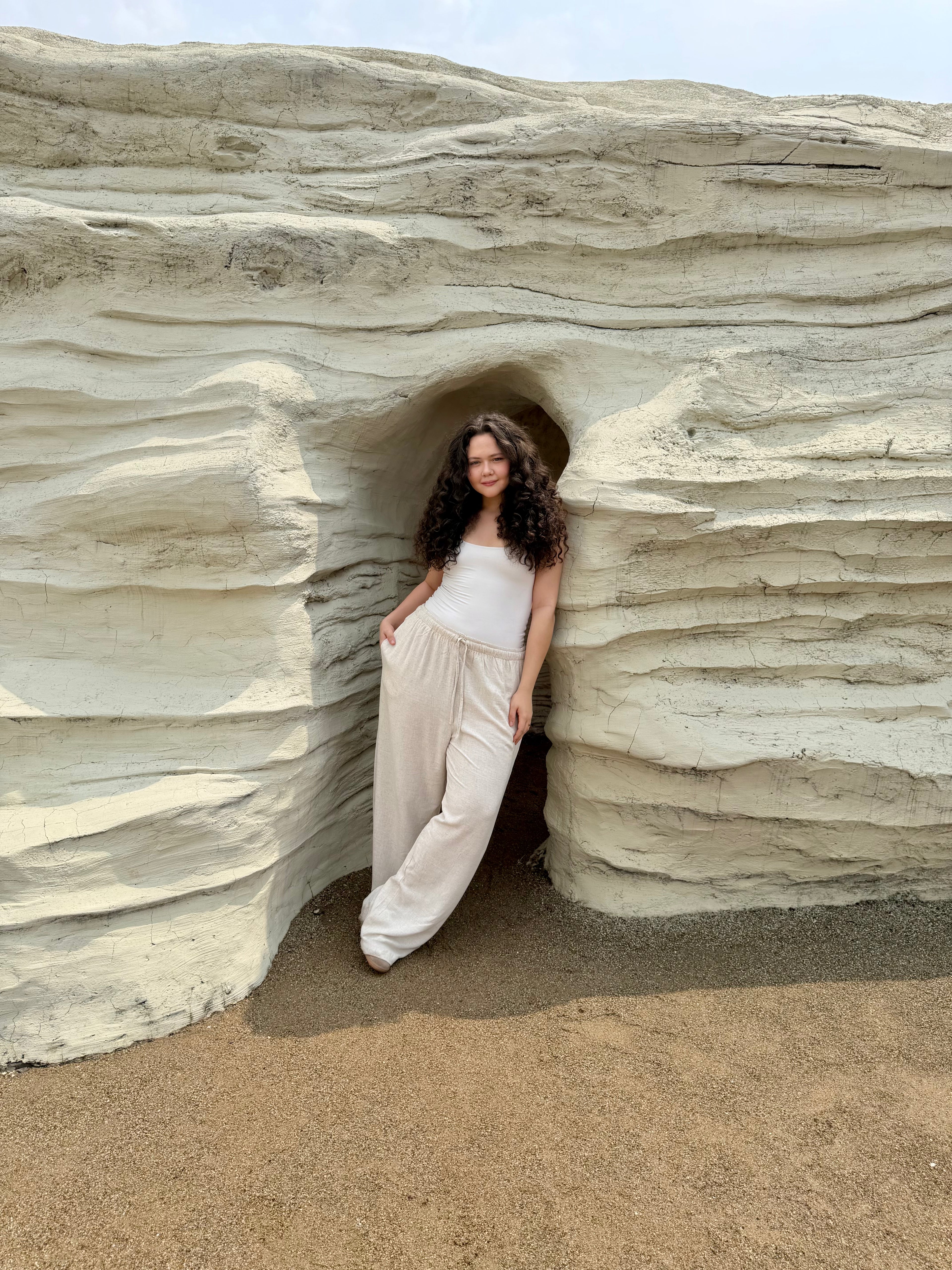 Beige mamie linen