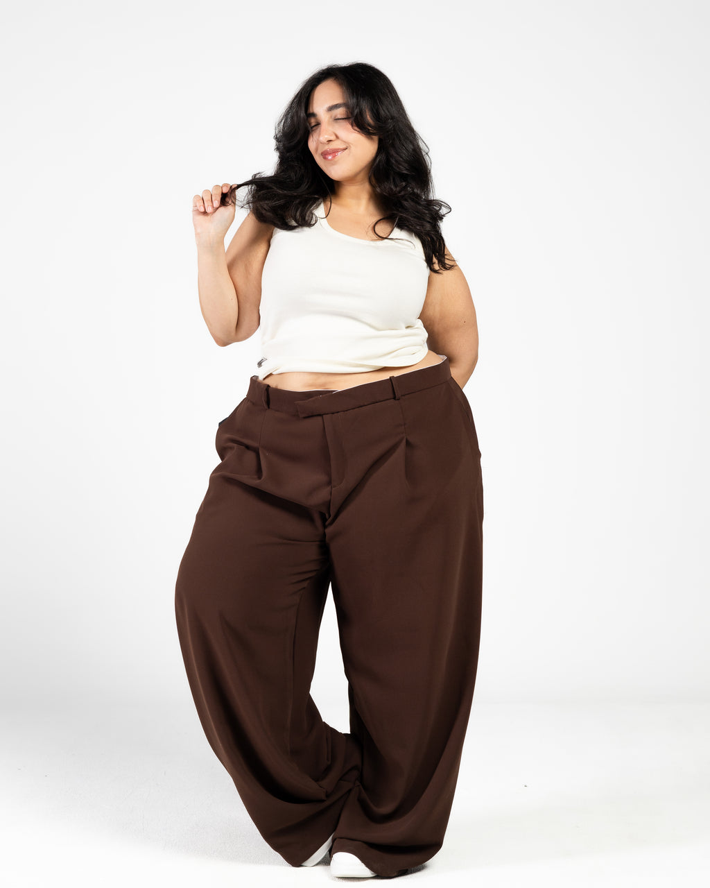 Mimi brown tailored pants