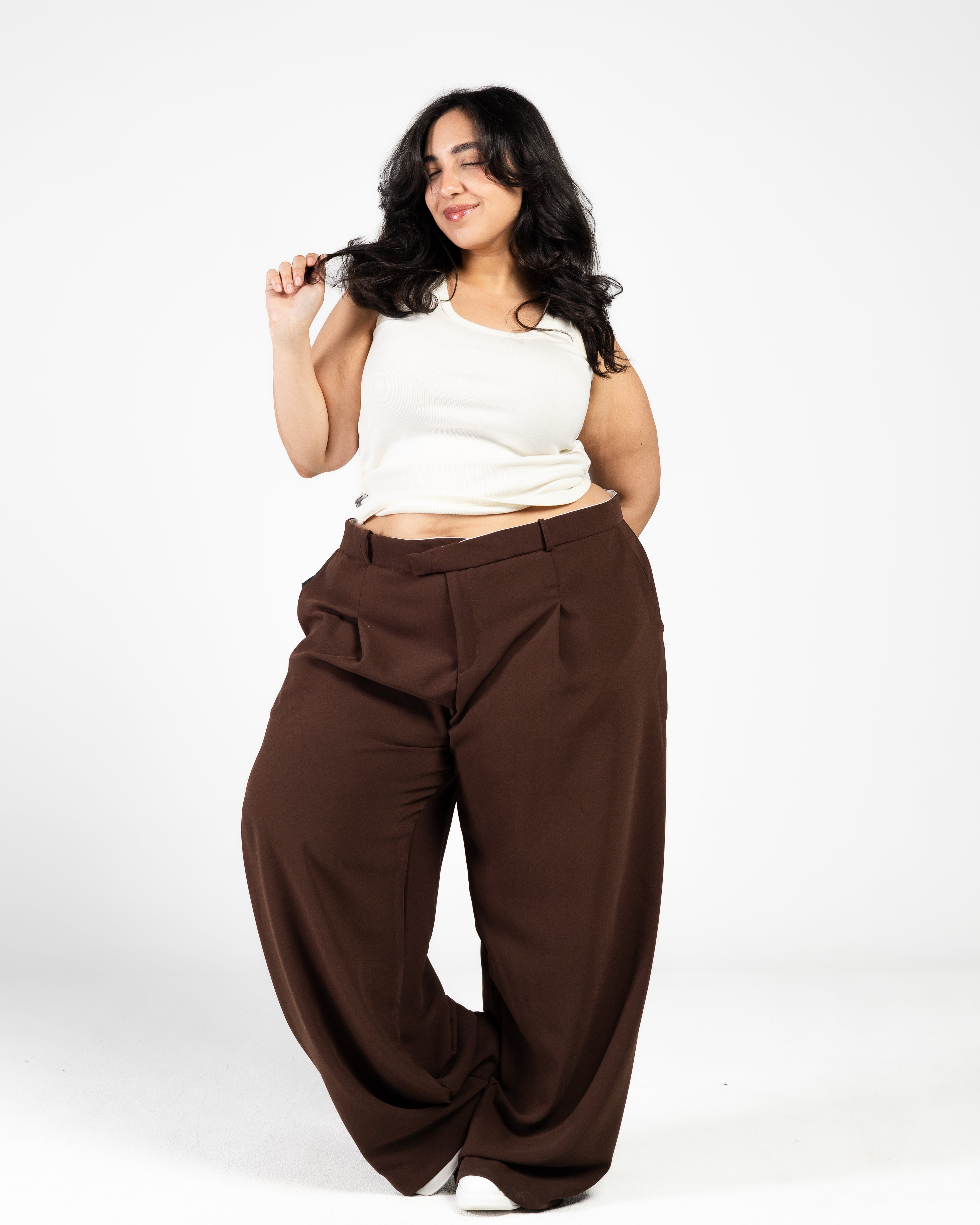 Mimi brown tailored pants