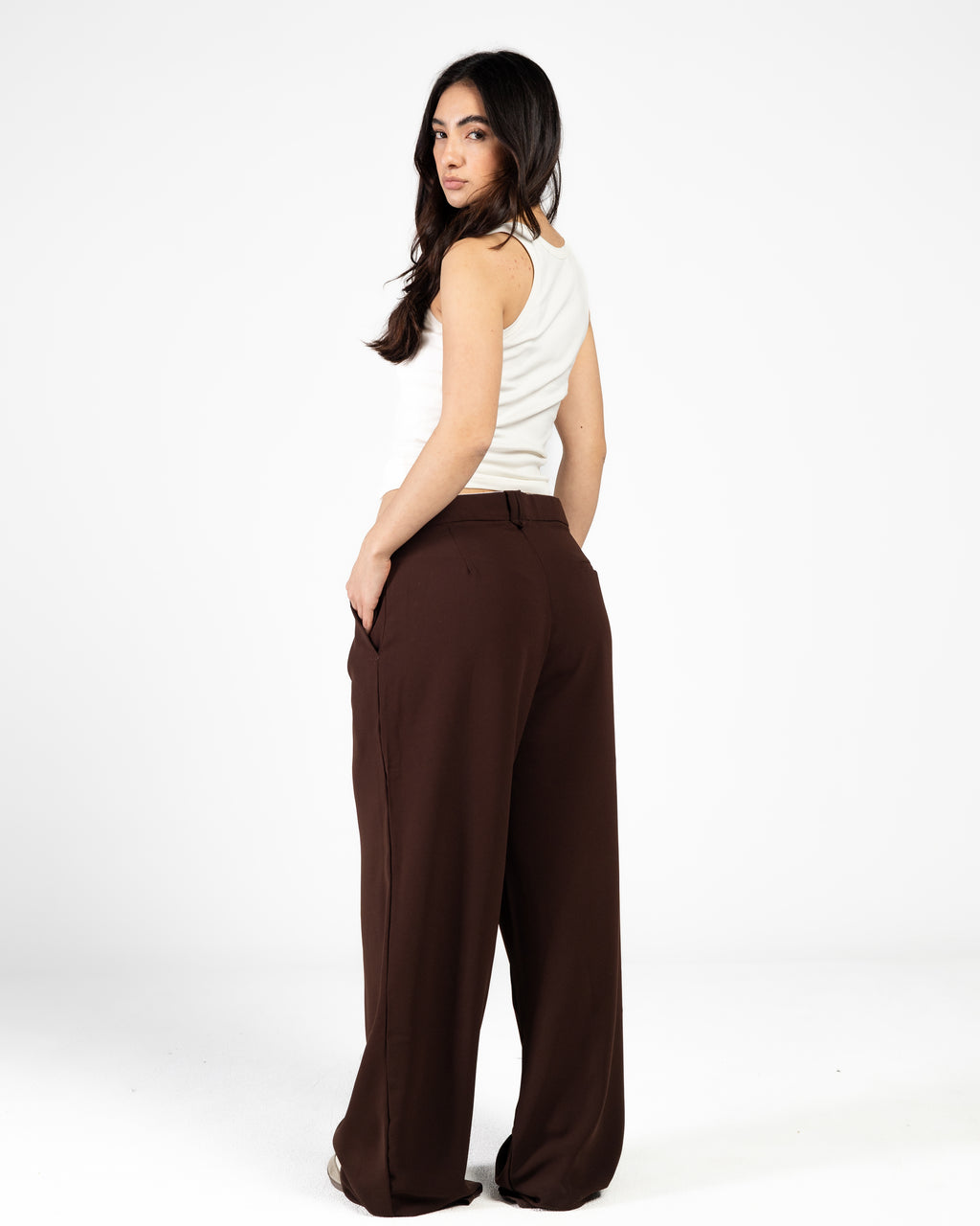 Mimi brown tailored pants